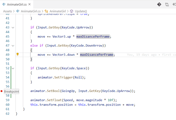 vscode debug ex breakpoint